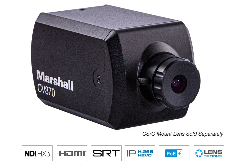 Marshall CV370 Compact POV Camera NDI HX3 and HDMI