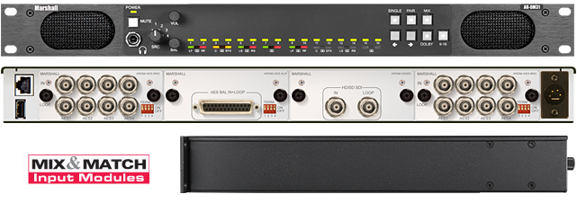 16 Channel Digital Audio Monitor, 1RU Mainframe