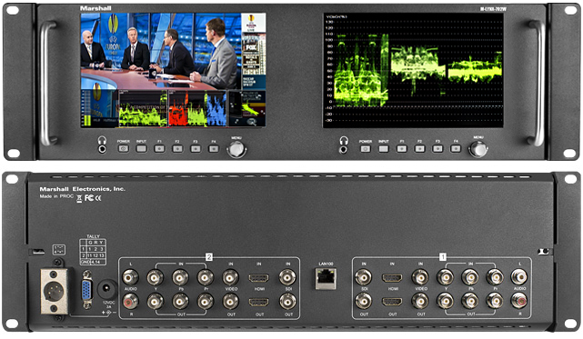 7 inch broadcast monitor with HDMI, 3G-SDI, Component, Composite Inputs and Loop-Through Waveform and Vectorscope