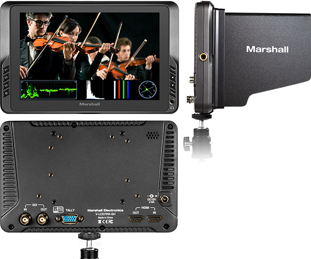 7-inch Full HD Lightweight Camera-Top Monitor with HDMI and SDI Inputs