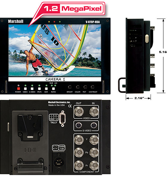 HD/SD Standalone Video Assist Monitor with Analog Inputs
