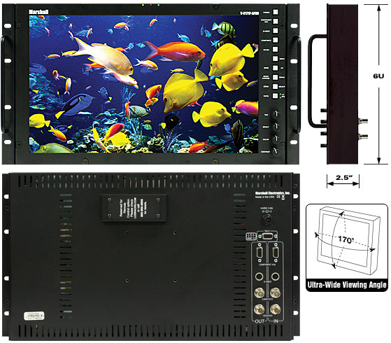 17 inch Rack Mount or Desktop HD Monitor Accepts all Analog or Digital Video formats