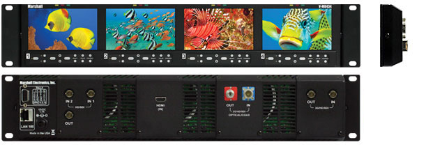 4.3-inch High Resolution LCD Rack Mount Monitor with Modular Inputs