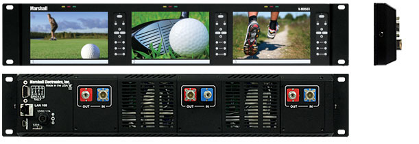 5 inch high resolution LCD rack with Modular Inputs