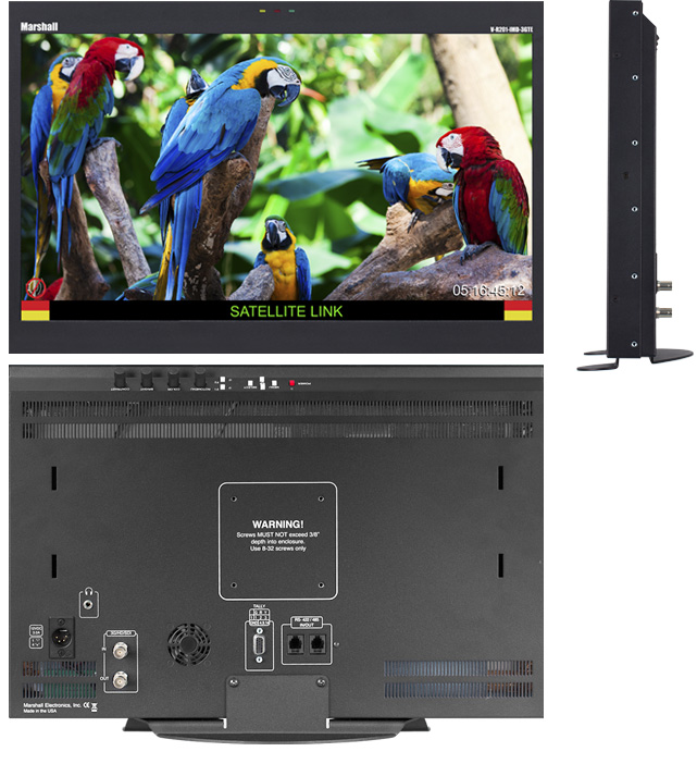 20 inch 1600 x 900 Desktop or Rack Mount Monitor with 3GHD-SDI input and IMD