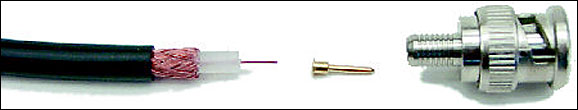 Brass, Gold plated center contact sample
