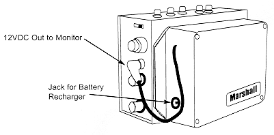 Battery for 4 inch LCD monitors diagram