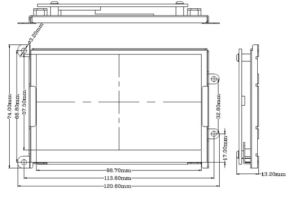 4.3 inch Active Matrix Color LCD Panel diagram