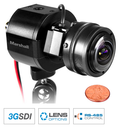Full-HD 3G-SDI Compact Broadcast POV Camera with CS mount and VS-M226-A Fujinon CS Varifocal Lens