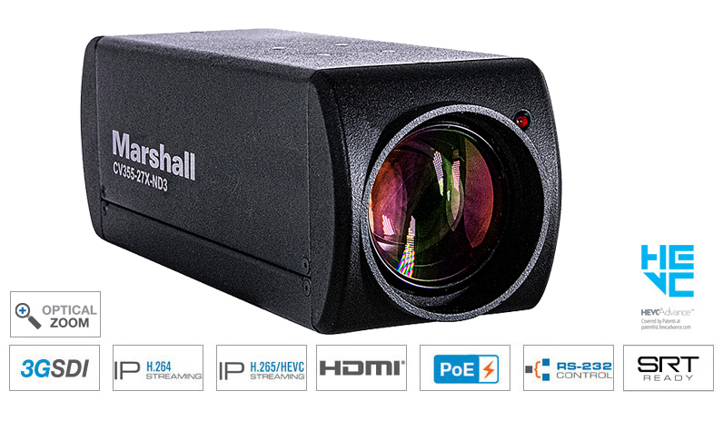 Marshall CV355-27X-ND3 - 30X Zoom NDI Camera