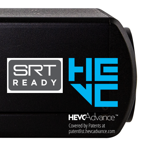 CV420-30X - HEVC and SRT with DHCP, DNS, HTTP, HTTPS, IPv4, NTP, RTSP, TCP, MPEG-TS, RTMP, and RTMPS