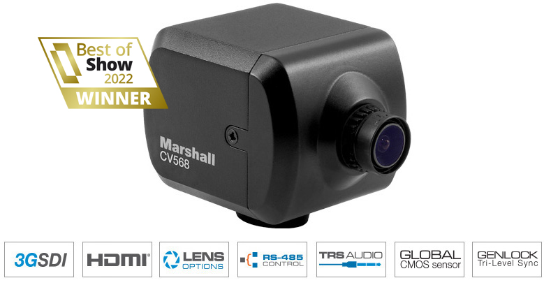 Marshall CV568 Miniature Global Camera with Genlock