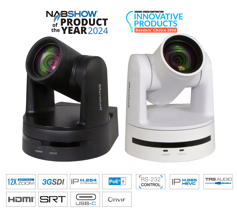 CV612-TBI and CV612-TWI - 12X PTZ HD Camera with 3GSDI, HDMI and IP