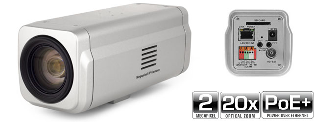 2.0MP 20X Zoom IP Box Camera