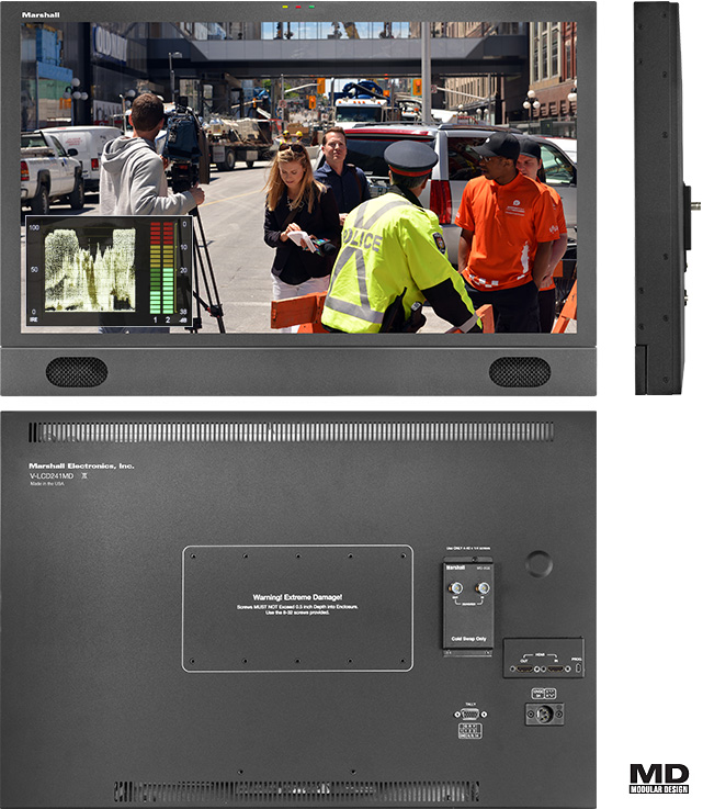 V-LCD241MD Monitor Rear View with 3G module installed