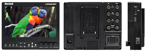 7 inch High Brightness Field / Camera-Top LCD Monitor with HDMI Loop-Through