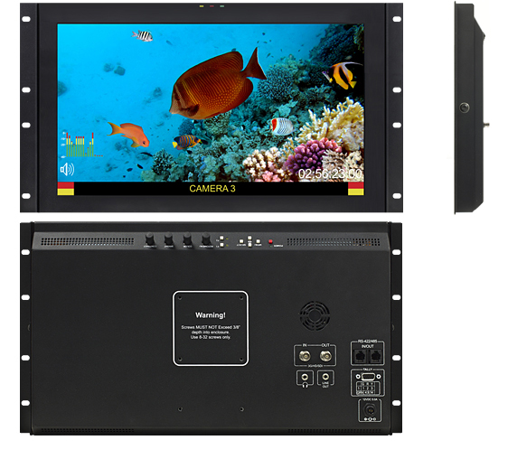 17.3-inch High Resolution LCD Rack Mount Monitor with Modular Inputs and Truck Edition Enhancements