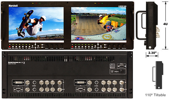 Dual Screen 9 inch HD/SD monitor set with advanced features