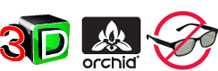 3D, ORCHID logos, no 3D glasses required