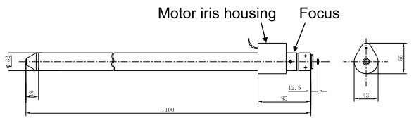 High tem harsh environment pinhole lens diagram