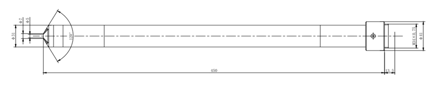 V-PL-HITEMP-IR-A450 450mm length