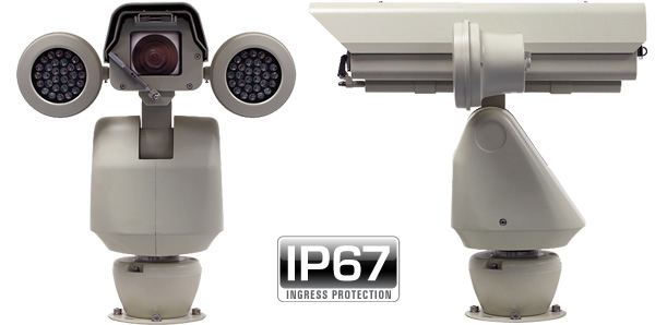 Weather-Proof Pan and Tilt Housing with IR LED